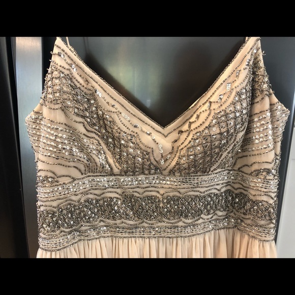 Adrianna Papell Sleeveless Beaded Tulle Gown - Picture 2 of 6